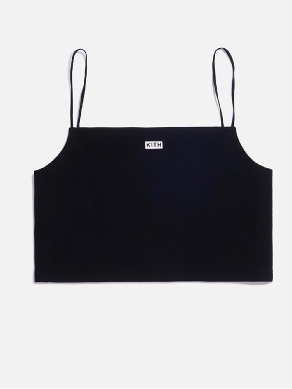Kith Black Spaghetti-Strap Cropped Camisole